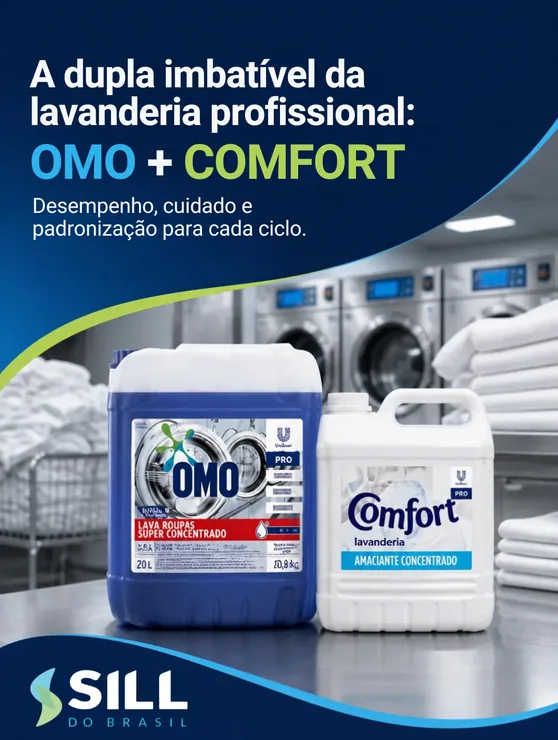 Omo e Comfort: a dupla imbatível da lavanderia profissional